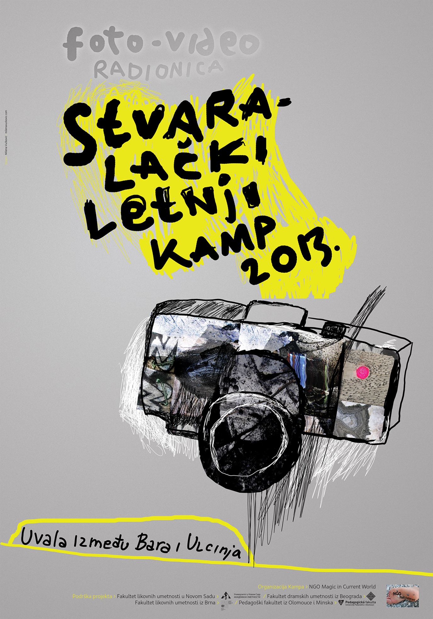 photo video workshop poster, poster design, milena vuckovic